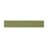 Olivgrüne Basic Suite Hochzeit Einladungsbanderole (Flach)