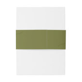 Olivgrüne Basic Suite Hochzeit Einladungsbanderole (Rückseitenbeispiel)