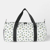 Olivgrüne Blätter Wasserfarben-Blumenmuster Duffle Bag (Rückseite)