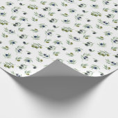 Olivgrüne Blätter Wasserfarben-Blumenmuster Geschenkpapier (Ecke)