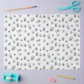 Olivgrüne Blätter Wasserfarben-Blumenmuster Seidenpapier (Basteln)