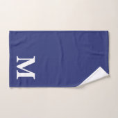 Olivgrüne & blaue Punkte-Monogramm-Initiale Badhandtuch Set (Handtuch)