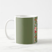 Olivgrüne Blumenvase – Romantisches Geschenk mit R Kaffeetasse (Links)