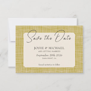 Olivgrüne Boho-Foto-Flat-Save-The-Date-Karte Save The Date