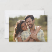 Olivgrüne Boho-Foto-Flat-Save-the-Date-Karte Save The Date (Rückseite)