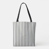 Olivgrüne Creme Streifen Tasche (Rückseite)