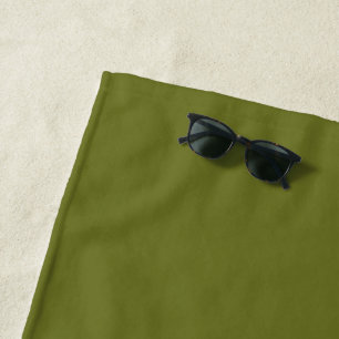 Olivgrüne Einheitsfarbe Strandtuch