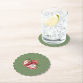 Olivgrüne Erdbeeren Beerig Süße Geburtstag Untersetzer (Vor Ort)