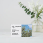 Olivgrüne Erdölproduzent-Visitenkarte Visitenkarte (Stehend Vorderseite)