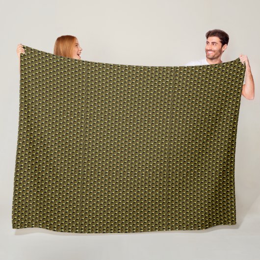 Olivgrüne geometrische Kunstdecke Fleecedecke (Beispiel)