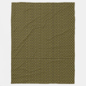 Olivgrüne geometrische Kunstdecke Fleecedecke (Vorderseite)