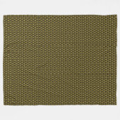 Olivgrüne geometrische Kunstdecke Fleecedecke (Vorderseite (Horizontal))