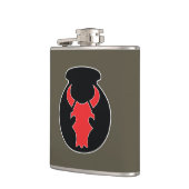 Olivgrüne graubraune Flasche Red Bulls Flachmann (Links)