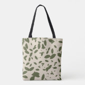 Olivgrüne Herbstlaub-Farben Tasche (Rückseite)