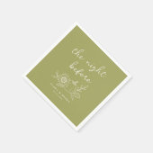 Olivgrüne Kürbis-Probeessen-Napkins Serviette (Ecke)