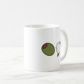 Olivgrüne Mutterschaf-Liebe-Wortspiele Kaffeetasse (VorderseiteRechts)