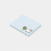 Olivgrüne Mutterschaf-Liebe-Wortspiele Post-it Klebezettel (angewinkelt)