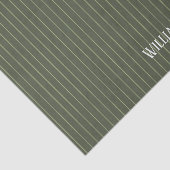Olivgrüne Nadelstreifen Seidenpapier (Ausschnitt)