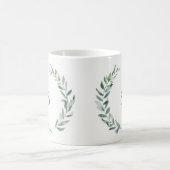 Olivgrüne Niederlassung des botanischen Watercolor Kaffeetasse (Mittel)