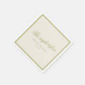 Olivgrüne Probedinner-Hochzeitsservietten Serviette (Ecke)