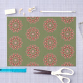 Olivgrüne Rosemaling  Seidenpapier (Handwerk)