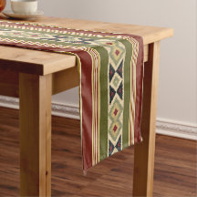 Olivgrüne Senf Ocker Gelbe Stammes-Ikat-Kunst