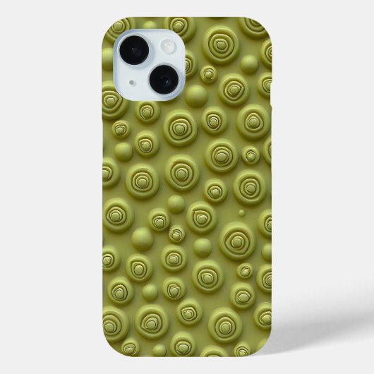 Olivgrüne Spiral-iPhone-Hülle im matten Stil Case-Mate iPhone Hülle (Rückseite)