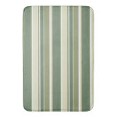Olivgrüne Streifen Badematte (Vorderseite Vertikal)