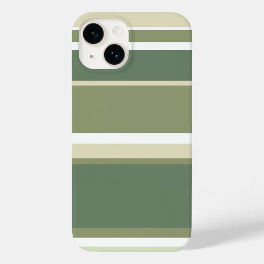 Olivgrüne Streifen Case-Mate iPhone Hülle (Rückseite)