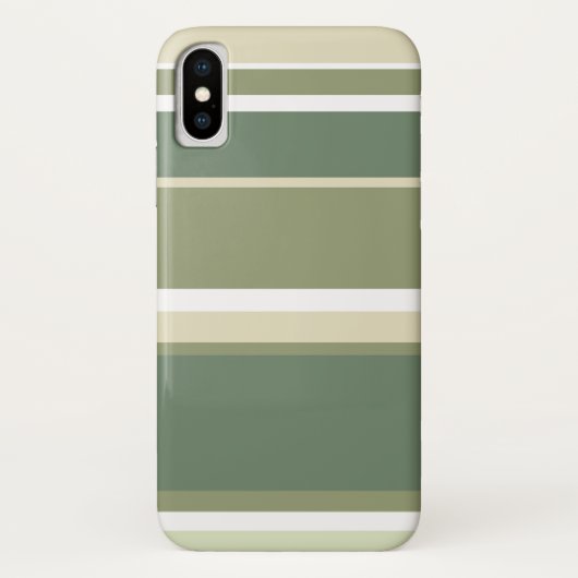 Olivgrüne Streifen Case-Mate iPhone Hülle (Rückseite)