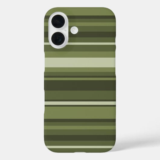 Olivgrüne Streifen Case-Mate iPhone Hülle (Rückseite)