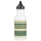 Olivgrüne Streifen Edelstahlflasche (Rechts)