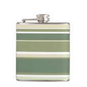 Olivgrüne Streifen Flachmann (Vorderseite)