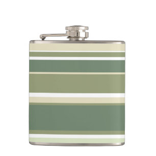 Olivgrüne Streifen Flachmann