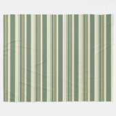 Olivgrüne Streifen Fleecedecke (Vorderseite (Horizontal))