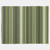 Olivgrüne Streifen Fleecedecke (Vorderseite (Horizontal))