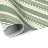 Olivgrüne Streifen Geschenkpapier (Rolleneckpunkt)