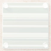 Olivgrüne Streifen Glasuntersetzer (Rückseite)