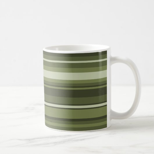 Olivgrüne Streifen Kaffeetasse (Rechts)