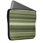 Olivgrüne Streifen Laptopschutzhülle (Vorne Rechts)