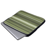 Olivgrüne Streifen Laptopschutzhülle (Vorne Knopf)