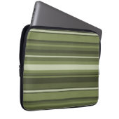 Olivgrüne Streifen Laptopschutzhülle (Vorne Rechts)