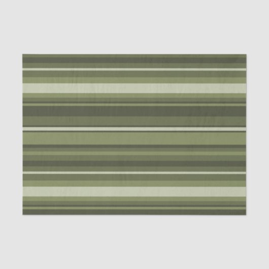 Olivgrüne Streifen Seidenpapier (Vorderseite)