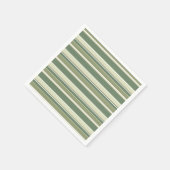Olivgrüne Streifen Serviette (Ecke)
