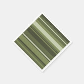 Olivgrüne Streifen Serviette (Ecke)