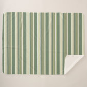 Olivgrüne Streifen Sherpadecke (Vorderseite (Horizontal))