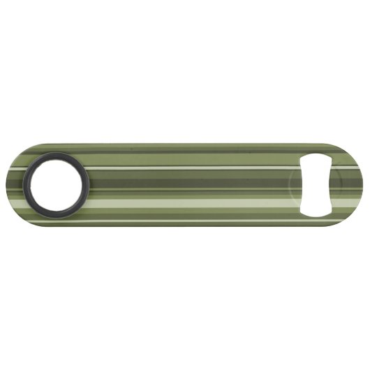 Olivgrüne Streifen Speed Flaschenöffner (Vorderseite (Horizontal))