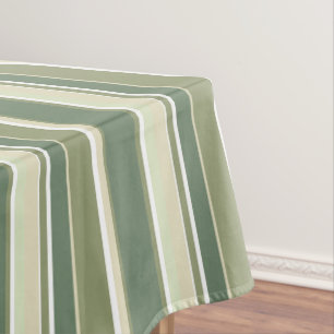 Olivgrüne Streifen Tischdecke