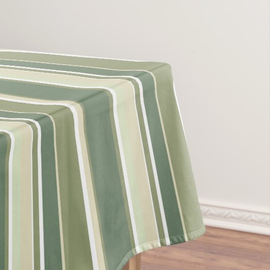 Olivgrüne Streifen Tischdecke (Beispiel)