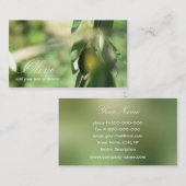 Olivgrüne Visitenkarte (Vorne/Hinten)